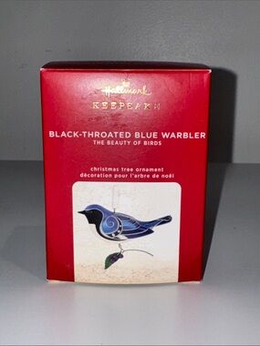 Hallmark Keepsake Ornament Black-Throated Blue Warbler bird ornament